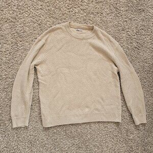 Zara Beige Crew Neck Sweater